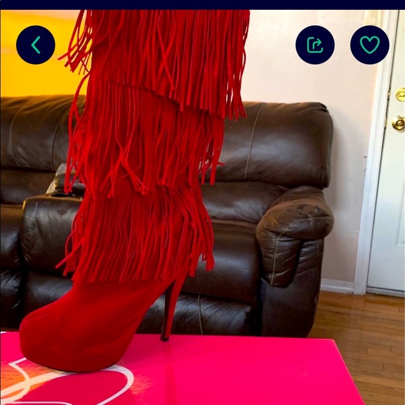 Red Boots with Shingles - Picture 1 of 1